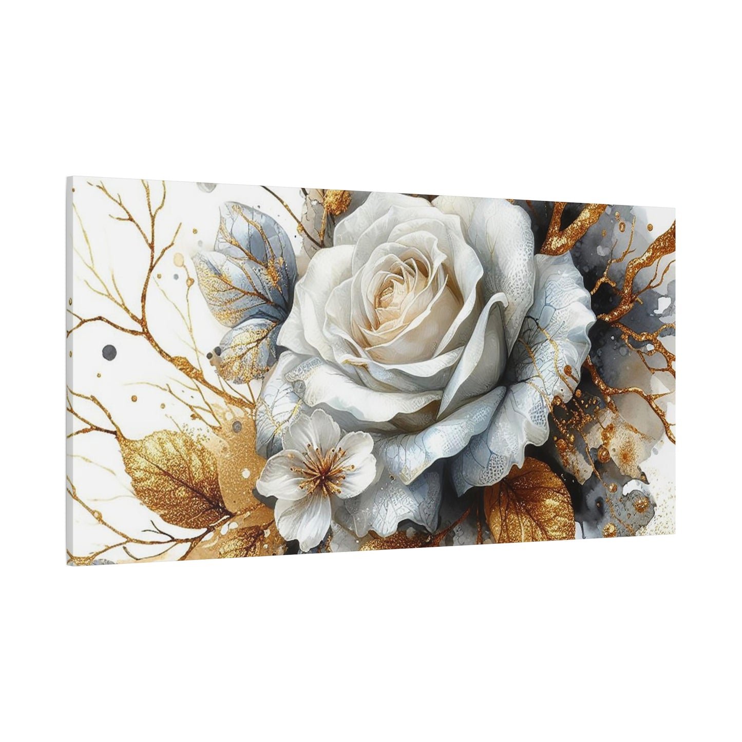 Matte Canvas, Stretched, 1.25" - Gold and Black