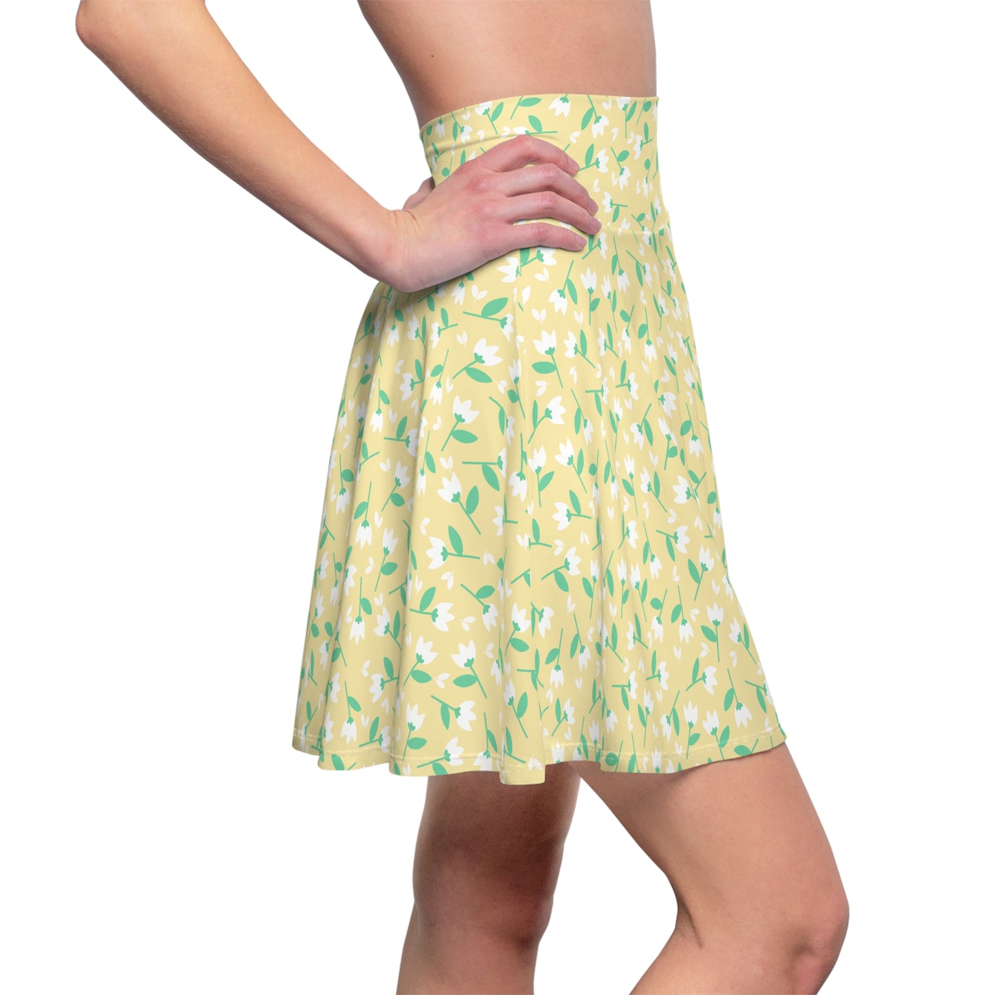 Floral Women's Skater Skirt | Spring Fashion, Casual Outfit, Summer Dress, Party Style, Comfortable Weekend Wear