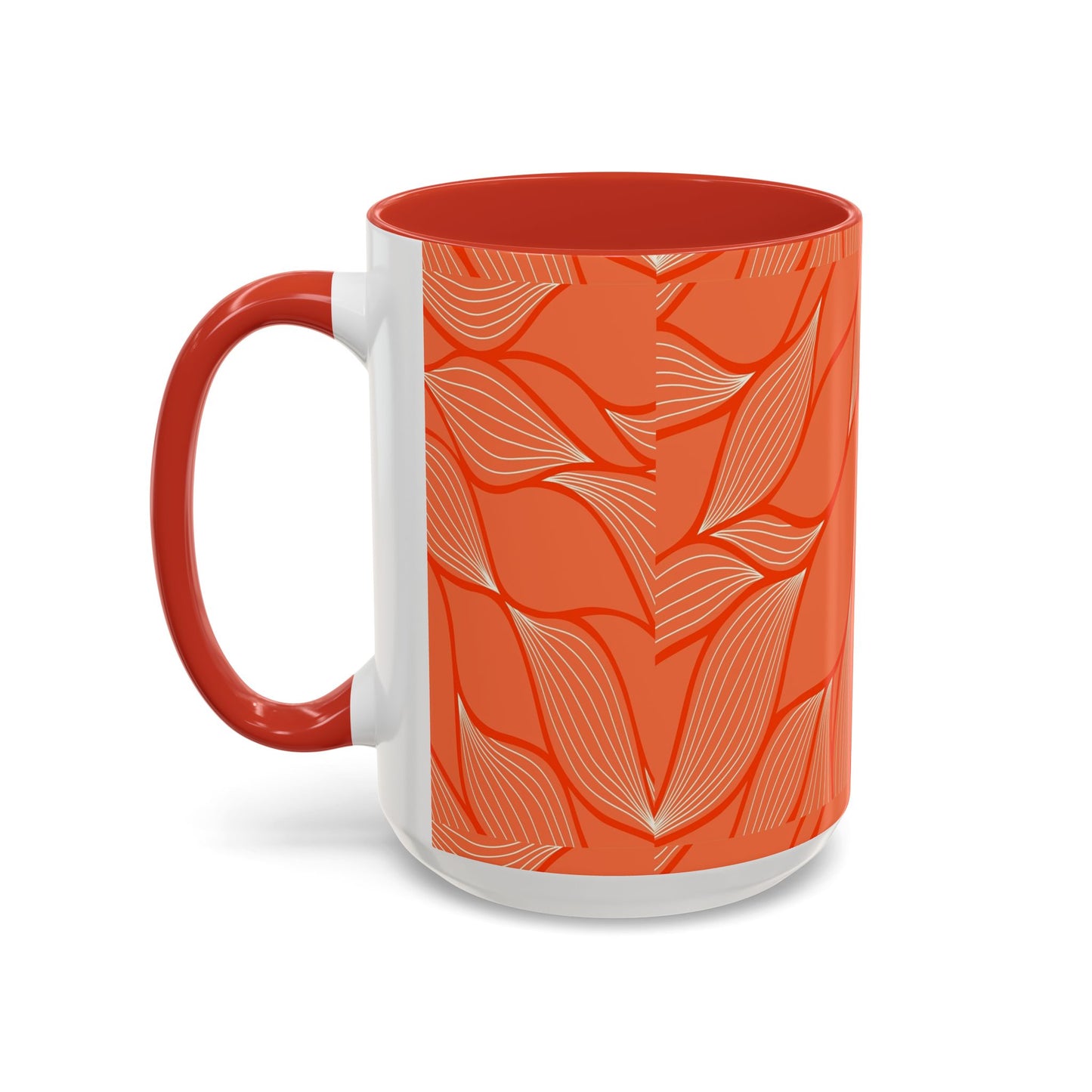 Stylish Accent Coffee Mug, Floral Pattern Drinkware, Unique Gift for Coffee Lovers, Home Decor, Kitchenware, Vibrant Design