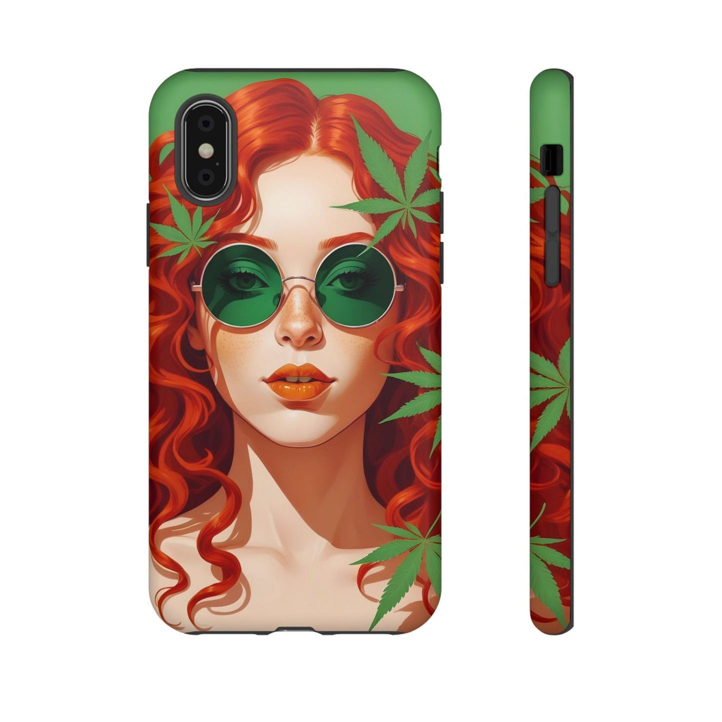 Vibrant Phone Case with Retro Greenery Design, Trendy Case for Casual Look, Gift for Her, Summer Vibes, Unique Phone Accessory