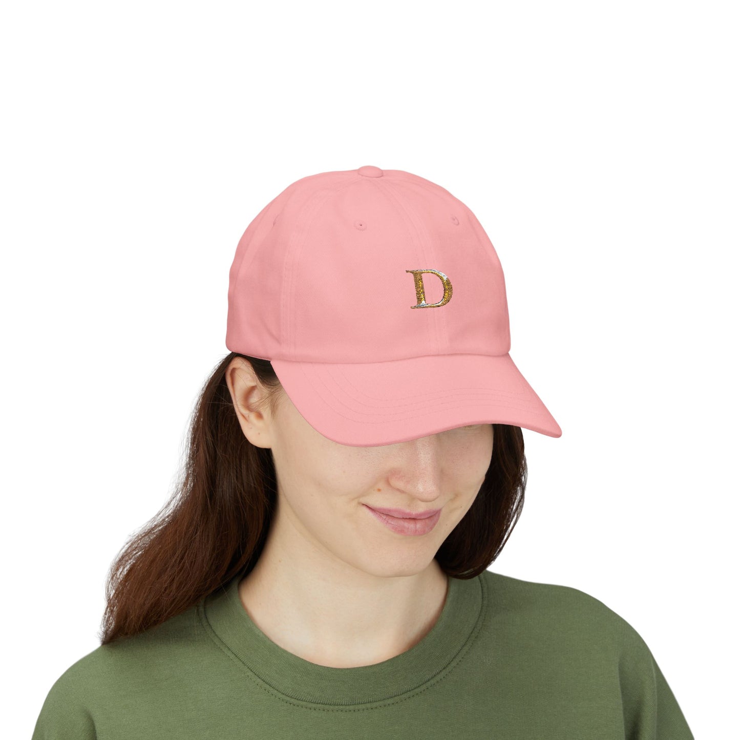 Classic Gold Initial Dad Cap - Letter D
