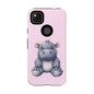 Cute Hippo Phone Case - Tough Cases, Animal Phone Cover, Kawaii Accessories, Gifts for Kids, Unique Tech Gear