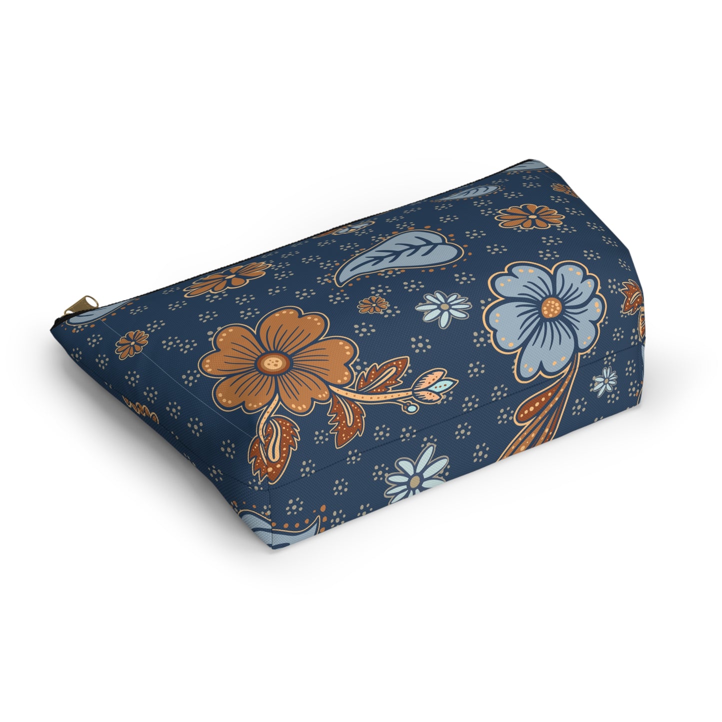 Floral Accessory Pouch, Makeup Bag, Travel Organizer, Gift for Her, Floral Print, T-bottom Pouch, Cosmetics Case