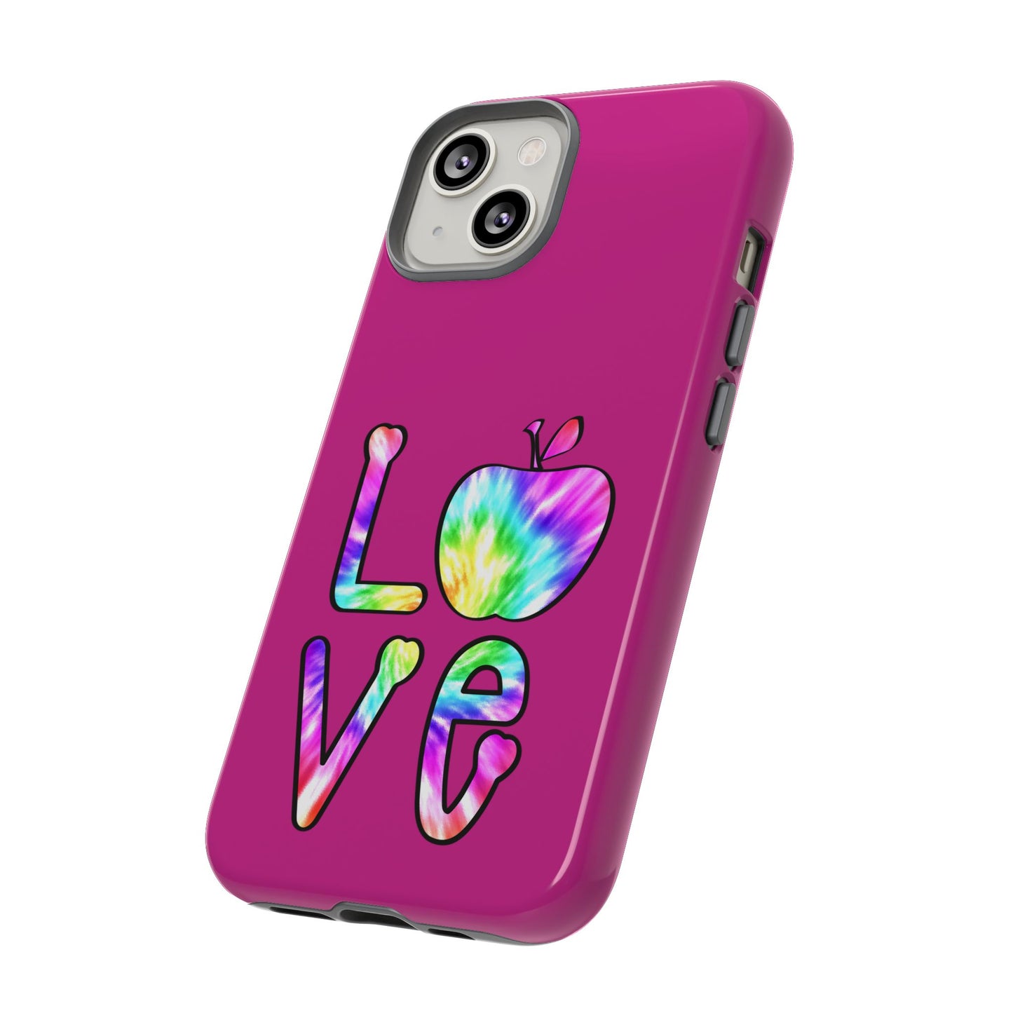 Colorful Love Phone Case, Tough Cases for iPhone, Cute Phone Accessory, Gift for Her, Summer Vibe Phone Cover