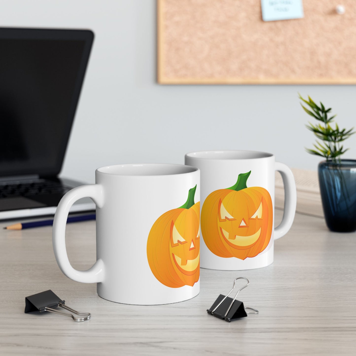 Halloween Pumpkin Mug | 11oz & 15oz Ceramic | Perfect for Fall, Cozy Drinks, Gifting