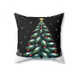 Christmas Tree Throw Pillow — Festive Star-Topped Holiday Decor
