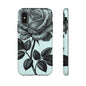 Elegant Floral Phone Case, Tough Cases for iPhones, Black Rose Design, Gift for Her, Stylish Phone Cover, Birthday Gifts