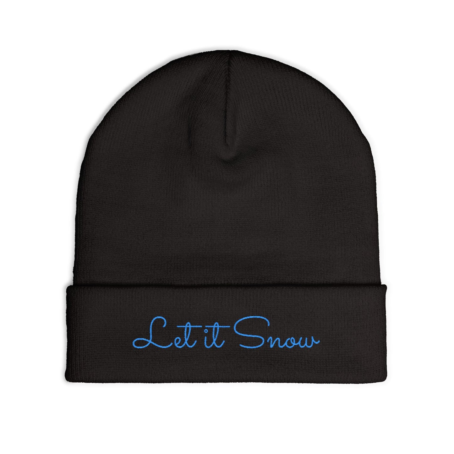 Cozy Embroidered Knit Beanie - Perfect for Winter, Christmas, Snow Lovers, Gift for Him/Her, Unisex Winter Accessory
