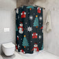 Festive Holiday Shower Curtain, Christmas Decor, Winter Wonderland Bathroom, Snowman Gift Pattern, Holiday Cheer