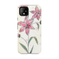 Floral Phone Case with Elegant Pink Lilies, Cute Floral Accessories, Phone Protection, Gift for Her, Stylish Cell Phone Cover