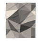 Modern Geometric Arctic Fleece Blanket, Cozy Throw Blanket, Home Decor, Gifts for Her, Minimalist Blanket, Warm Sofa Accessory