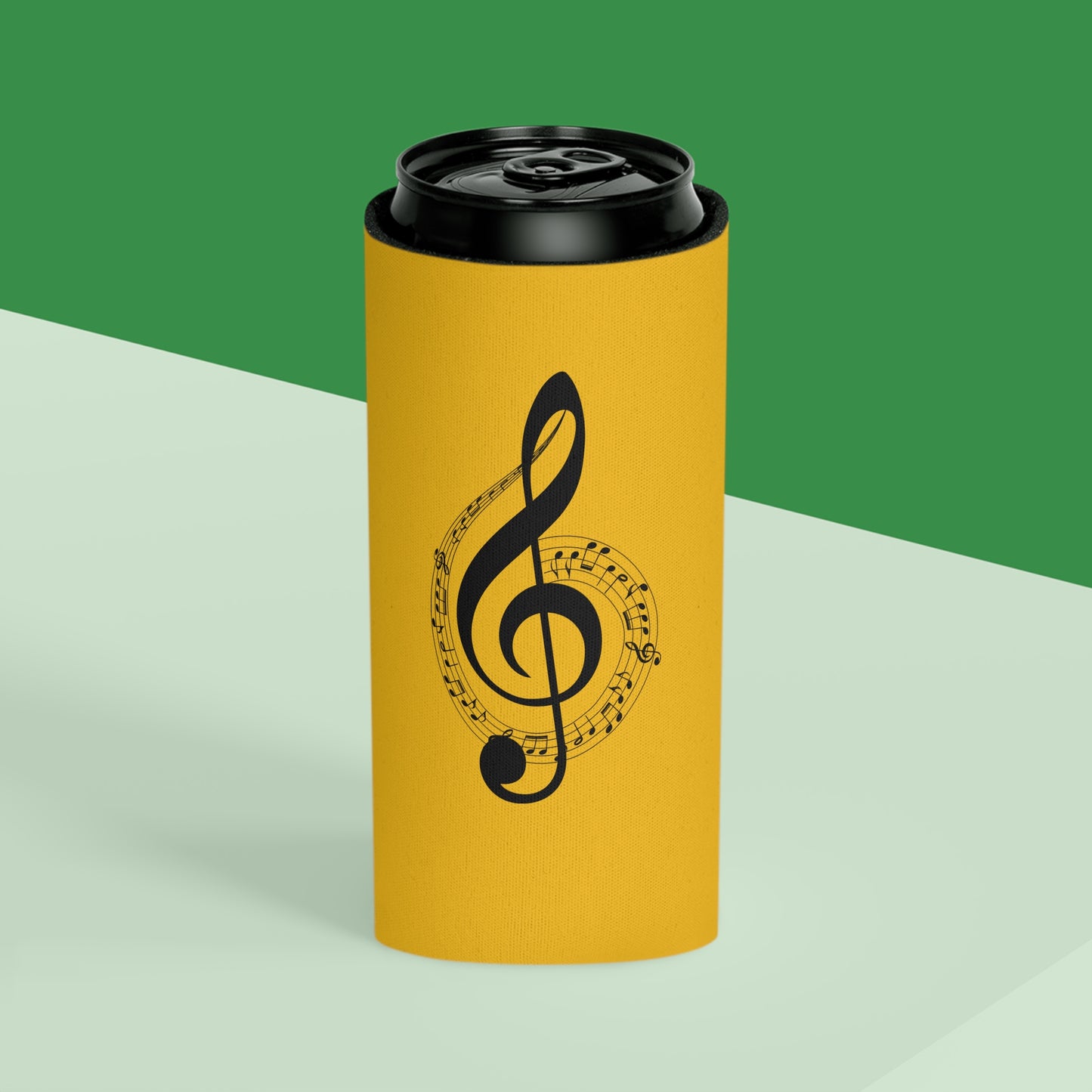 Musical Notes Can Cooler, Summer Fun Drink Holder, Perfect for Parties, Gifts for Musicians, Music Lover's Accessory