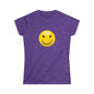 Smiley Face Women's Softstyle Tee, Casual T-Shirt, Happy Graphic Tee, Summer Shirt, Birthday Gift, Everyday Wear