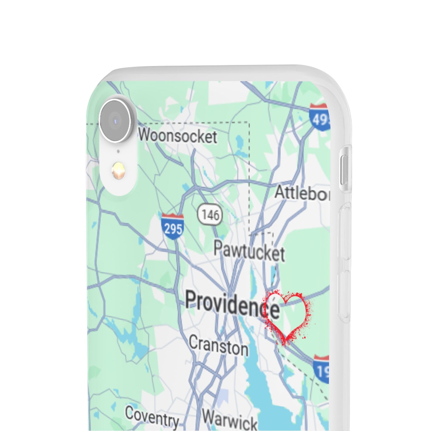 Providence Heart Map Phone Case - Custom Flexible Smartphone Protector, Gift for Her, Map Lover's Accessory, Personalized Case, Travel [...]