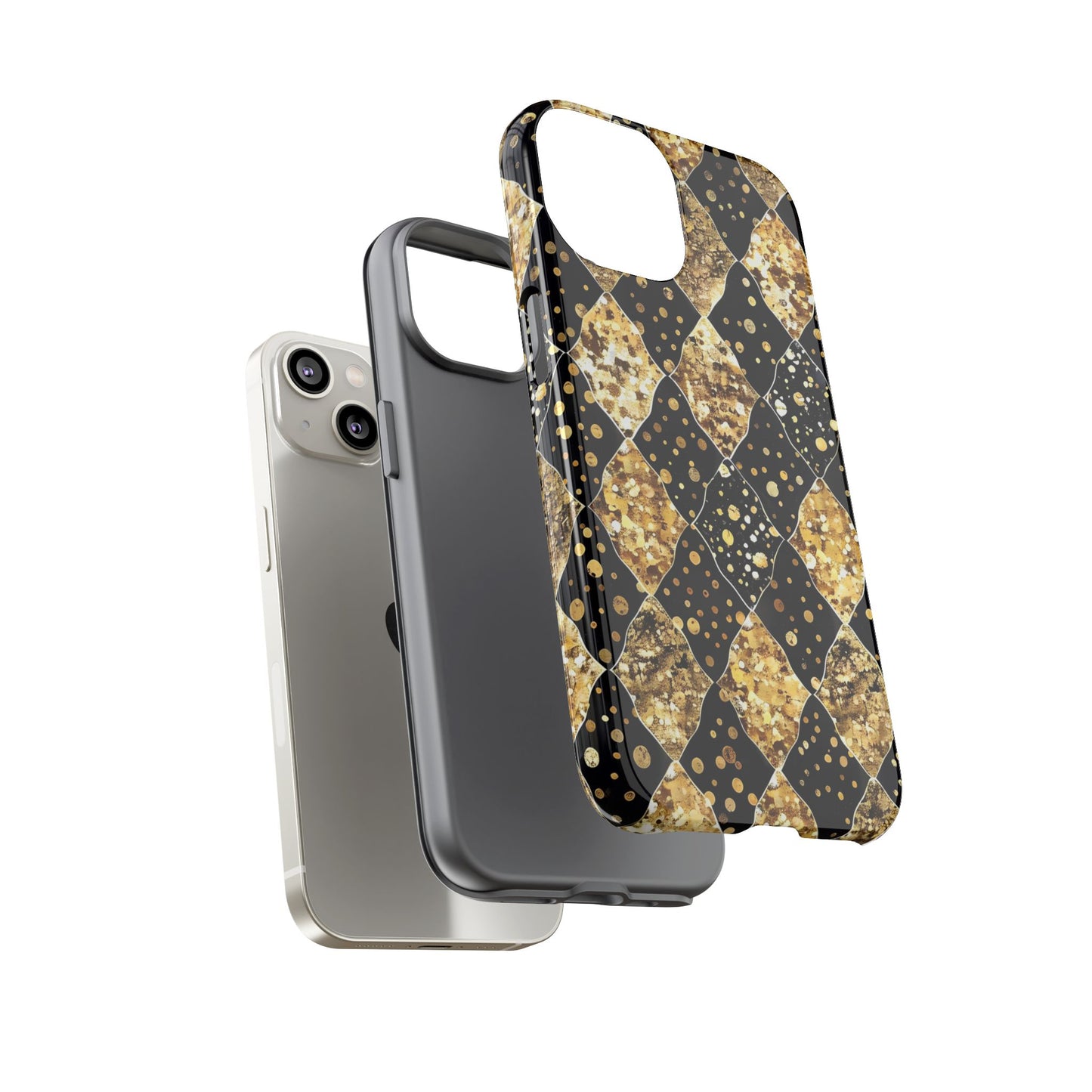 Elegant Gold & Black Phone Case for Tough Protection