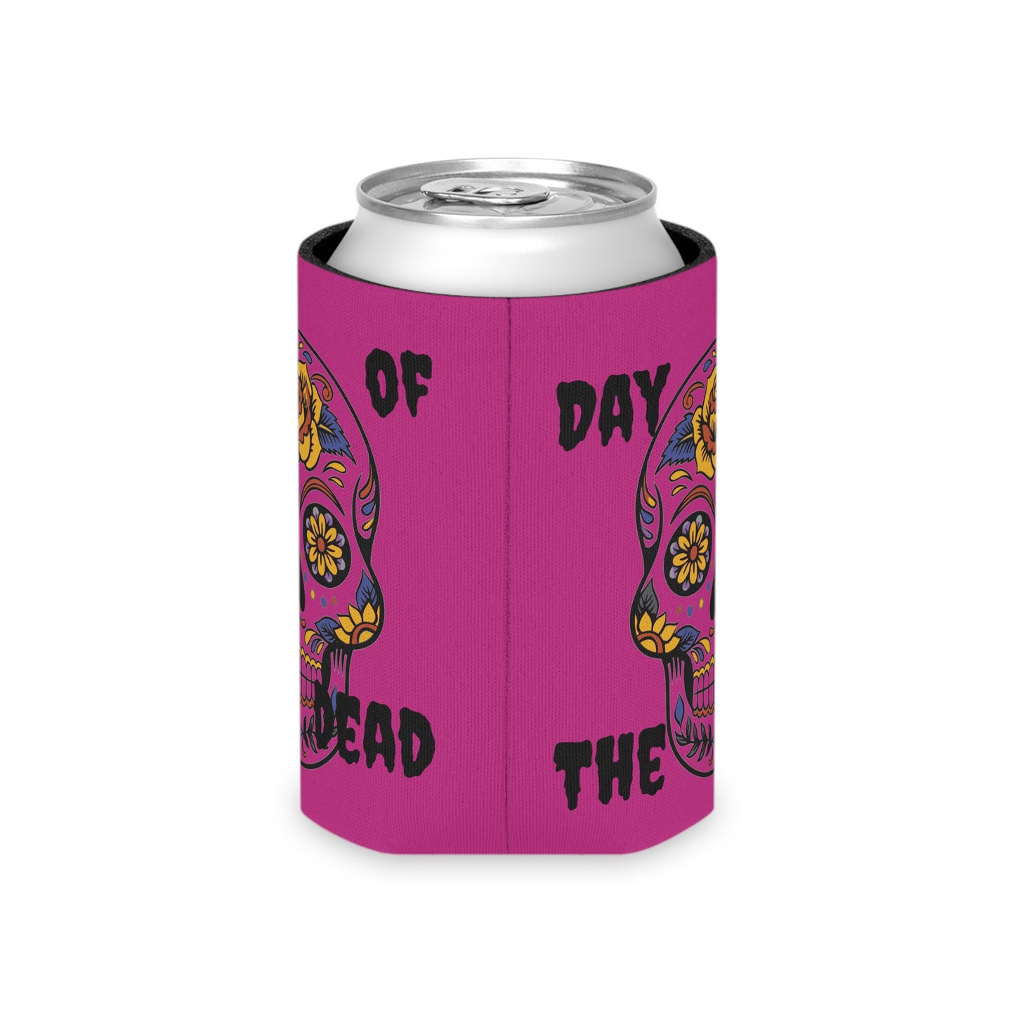 Day of the Dead Can Cooler, Floral Skull Drink Sleeve, Fiesta Beverage Insulator, Halloween Party Favor, Sugar Skull Drink Holder