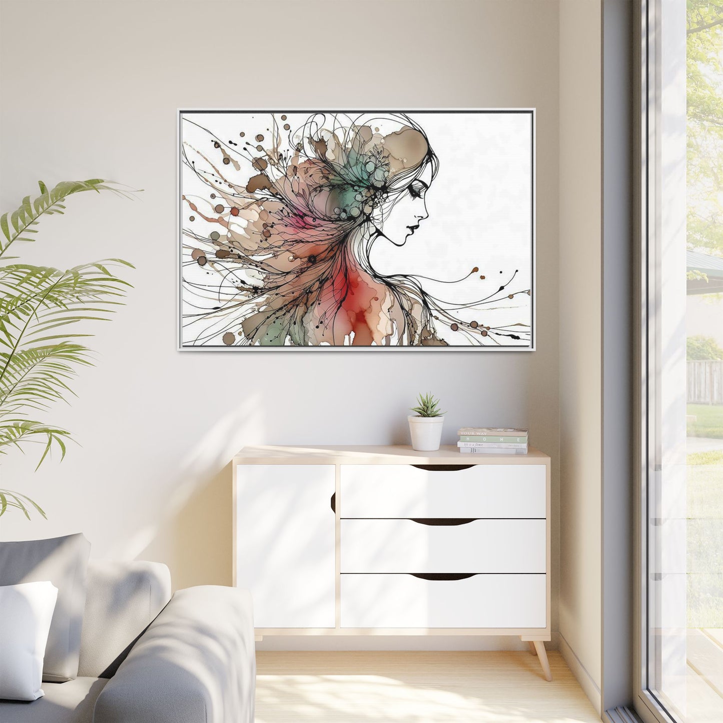 Matte Canvas, Framed (Multi-color) - Girl Whispers
