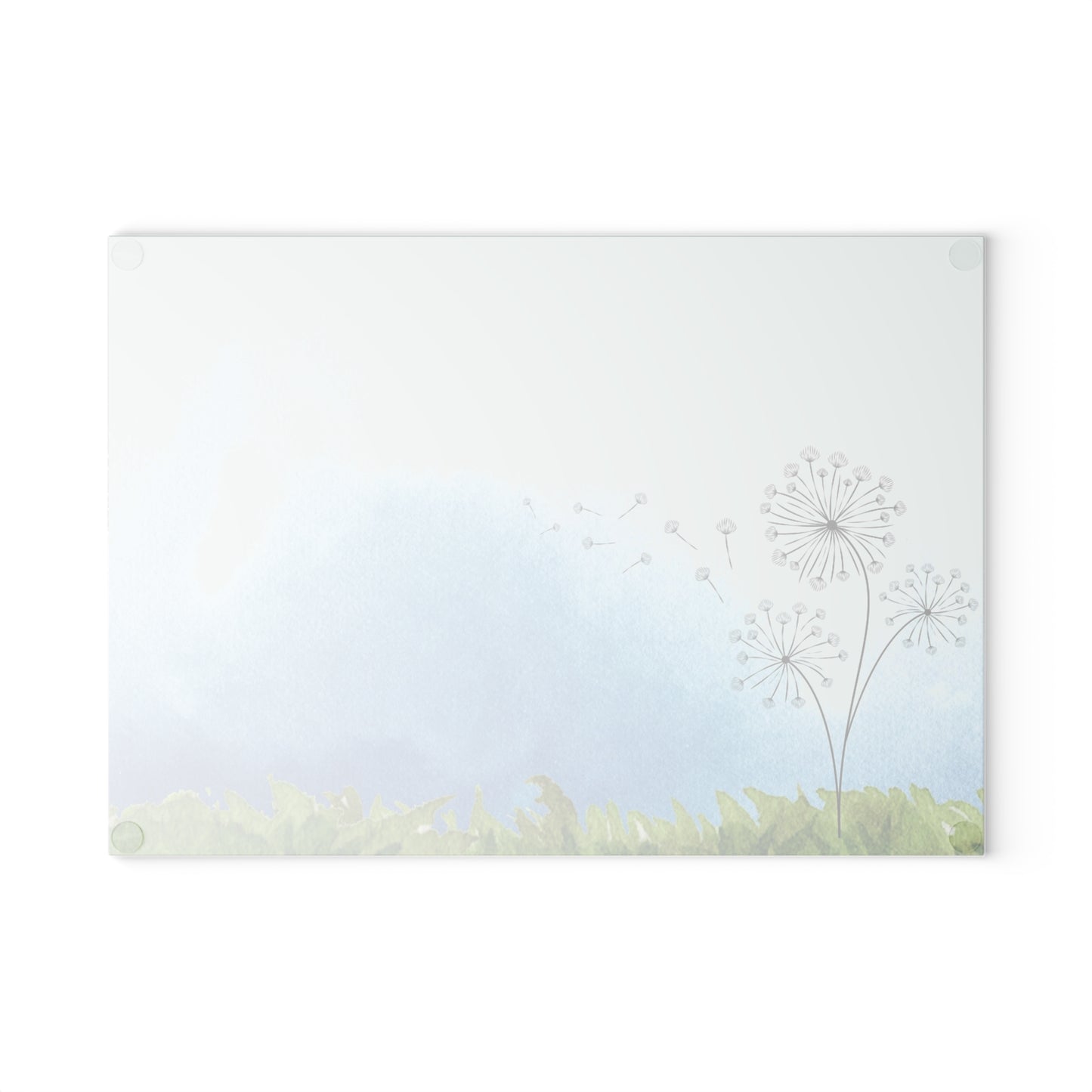 Artistic Glass Cutting Board - Floral Design for Kitchen Decor, Gift for Chefs, Wedding, Housewarming, Cooking Enthusiasts