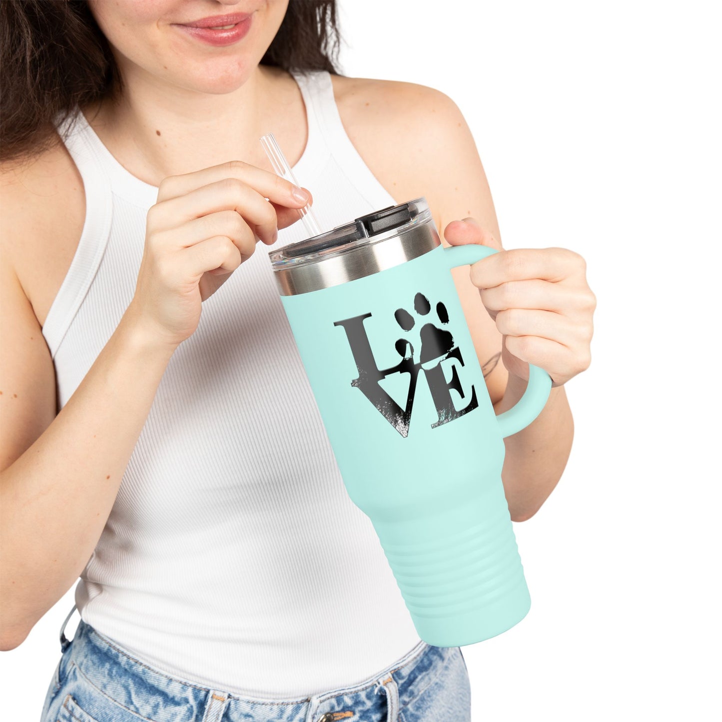 Pet Lover's Insulated Travel Mug, 40oz | Love Your Pet Mug, Perfect for Dog/Cat Owners, Gift for Animal Lovers, Travel Drinkware, [...]