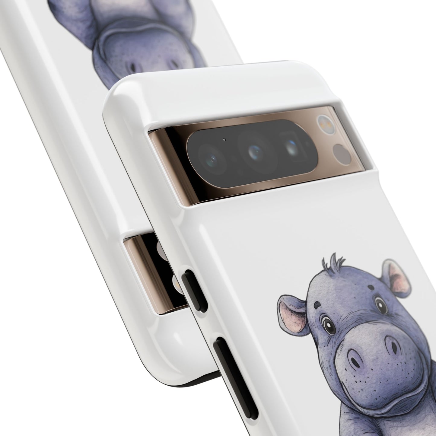 Cute Hippo Phone Case, Unique Tough Cases, Animal Lover Gift, Cute Animal Design, Baby Animal Phone Accessory
