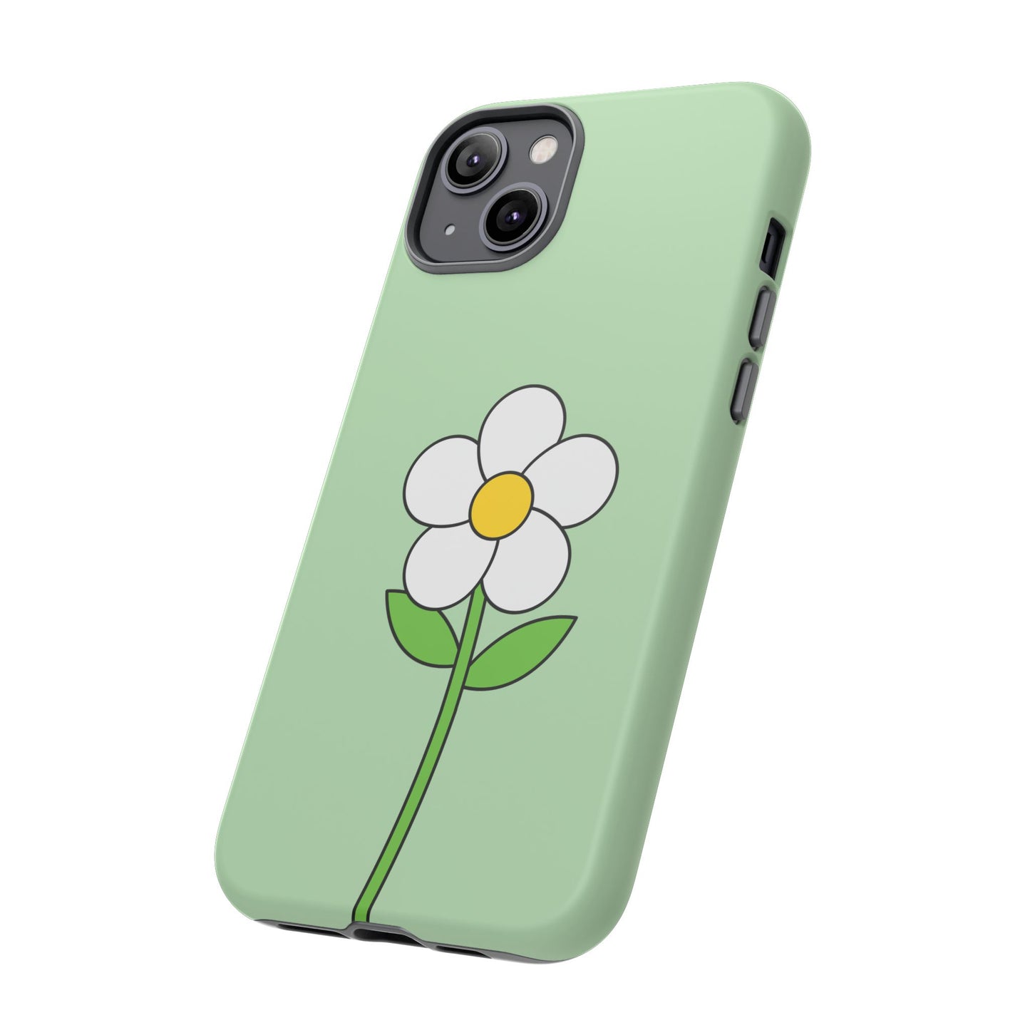 Floral Phone Case - Tough Cases for Nature Lovers, Cute Green Flower Design, iPhone Cover, Gift for Her, Spring Accessories