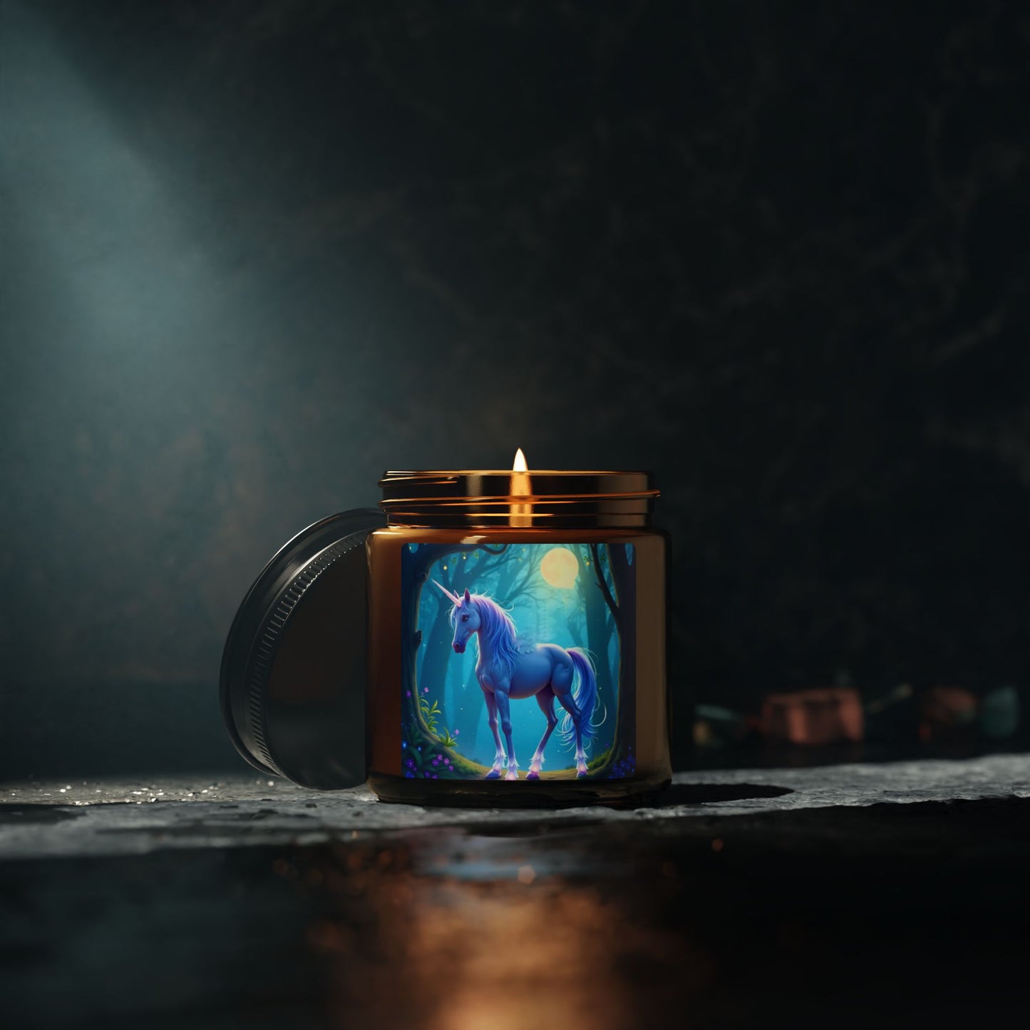 Unicorn Soy Candle — Amber Jar Scented Candle (Multiple Sizes)
