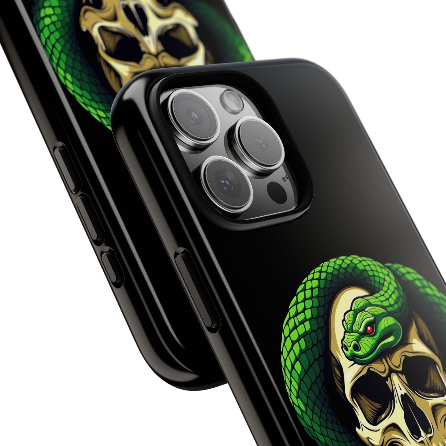 Skull & Snake Phone Case | Tough Cases, Protective Cover, Edgy Phone Accessories, Gothic Gift, Halloween Decor