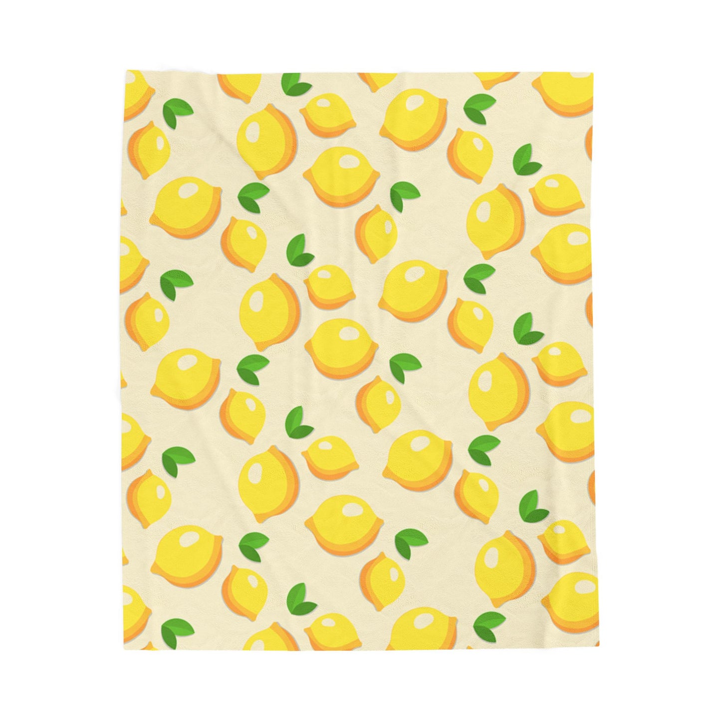 Lemon Pattern Velveteen Plush Blanket – Cozy for Home, Cute Gift