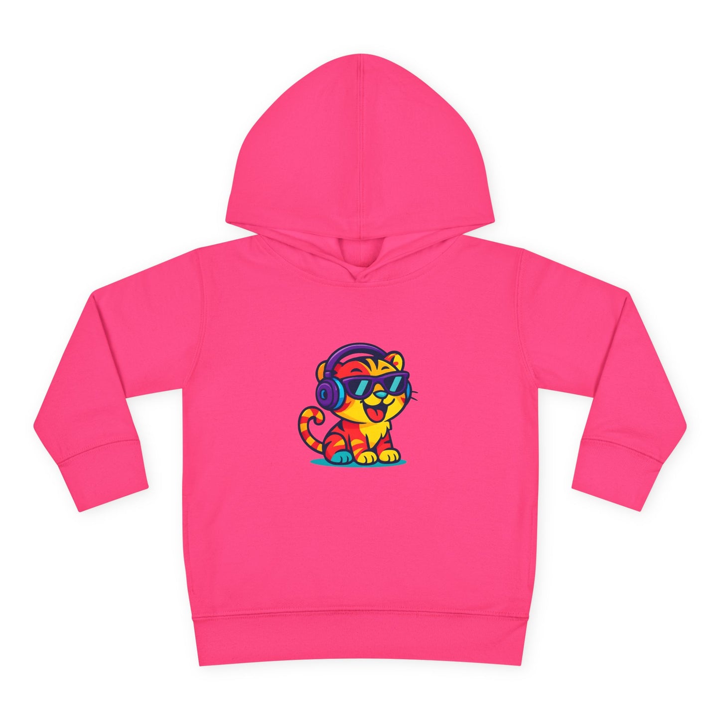 Cool Cat Toddler Hoodie - Fleece Pullover with Colorful Lion Design, Kids Clothing, Fun Gift, Casual Wear, Playtime Essentials