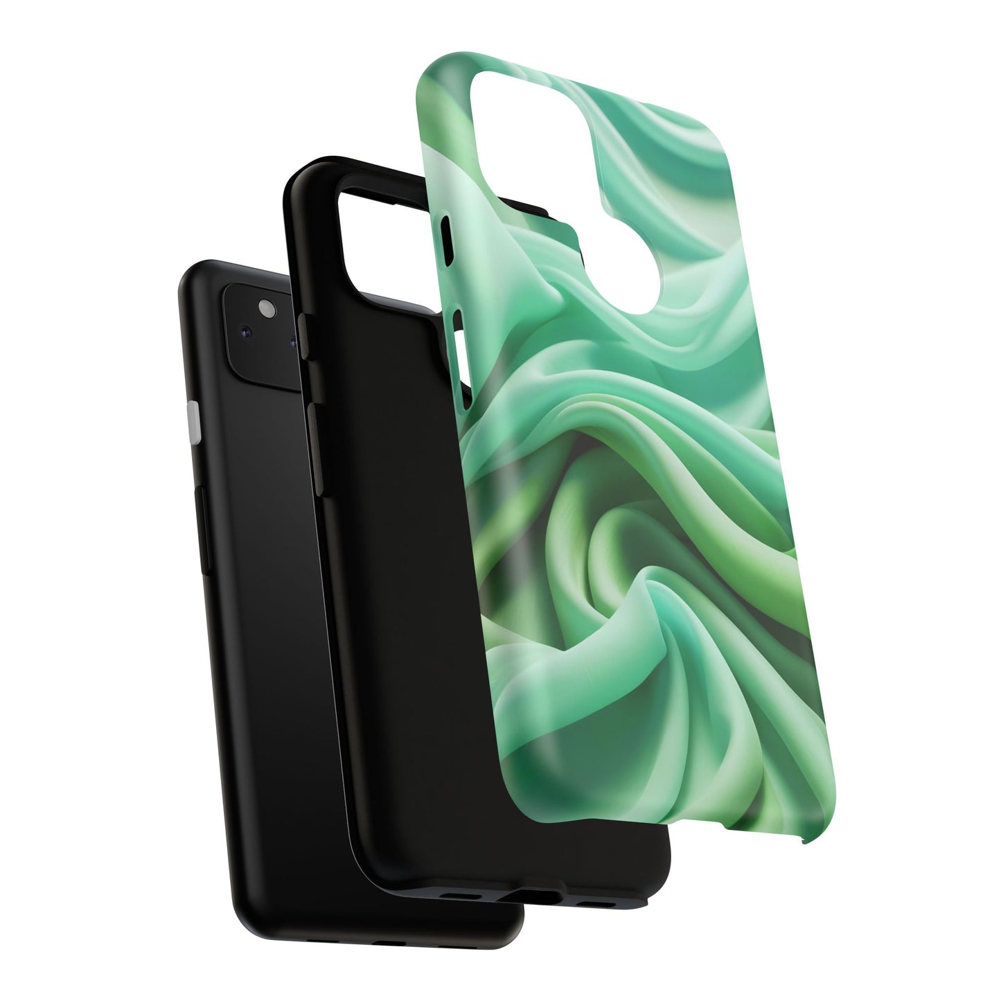 Stylish Phone Case, Tough Case, Green Abstract Design, Cell Phone Cover, Unique Gift, Trendy Accessory