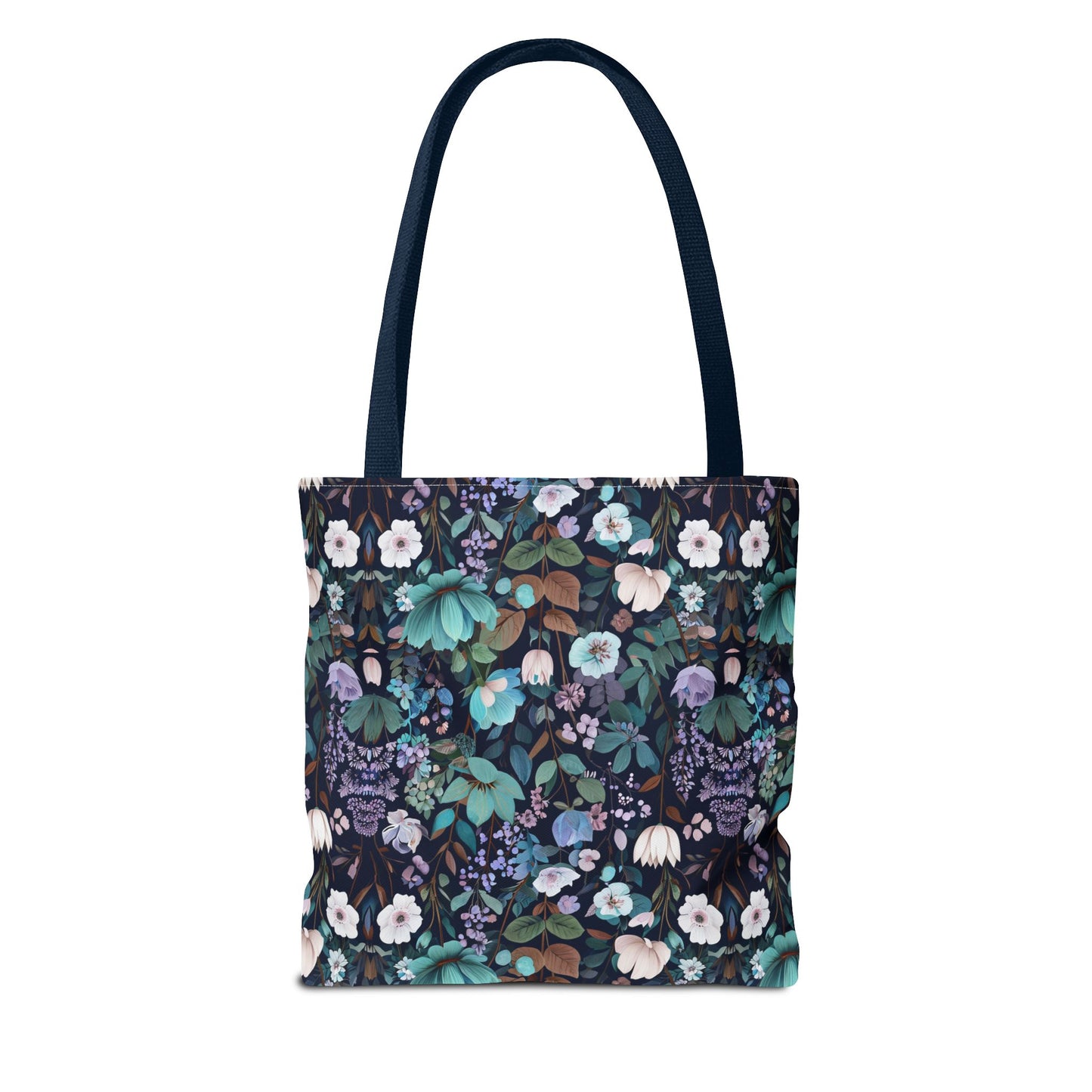 Floral Nightfall Tote Bag — Dark Botanical All-Over Print