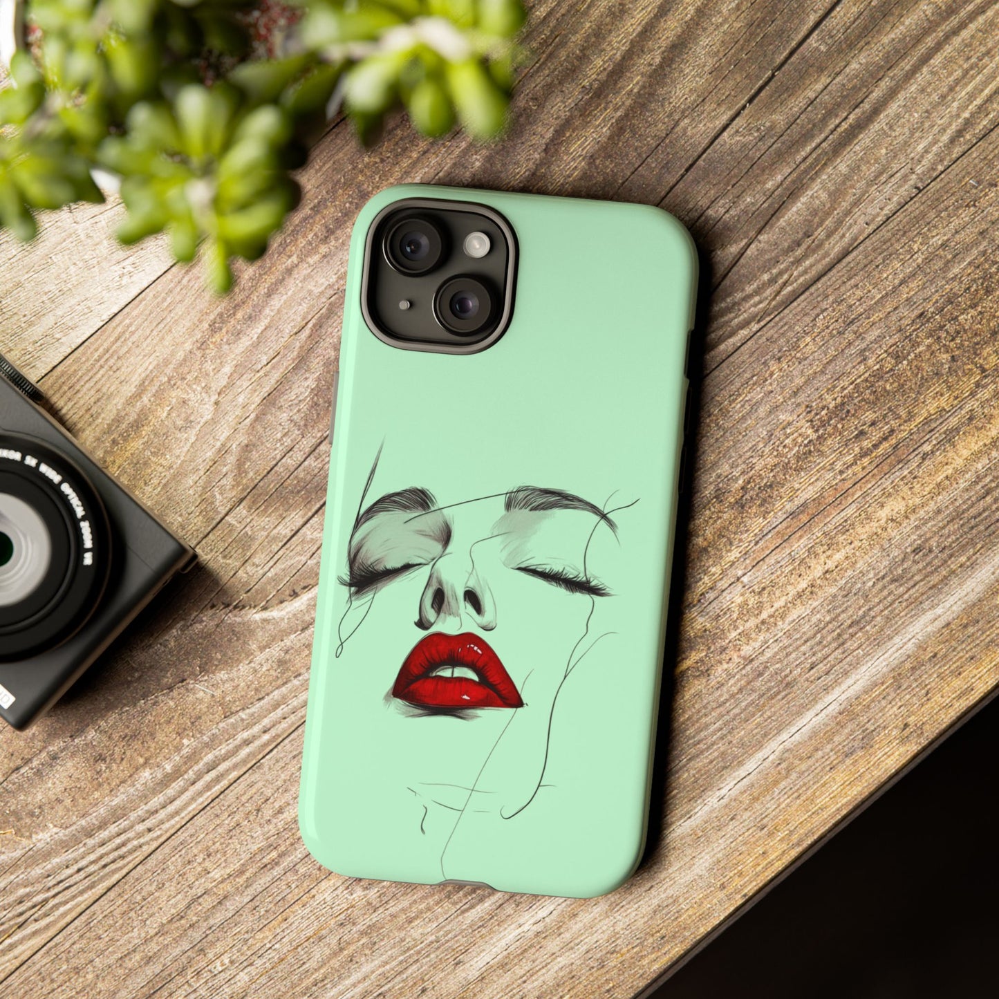 Stylish Phone Case, Artistic Phone Cover, Trendy Tech Accessory, Unique Cell Phone Protector, Gift for Her, Modern Aesthetic