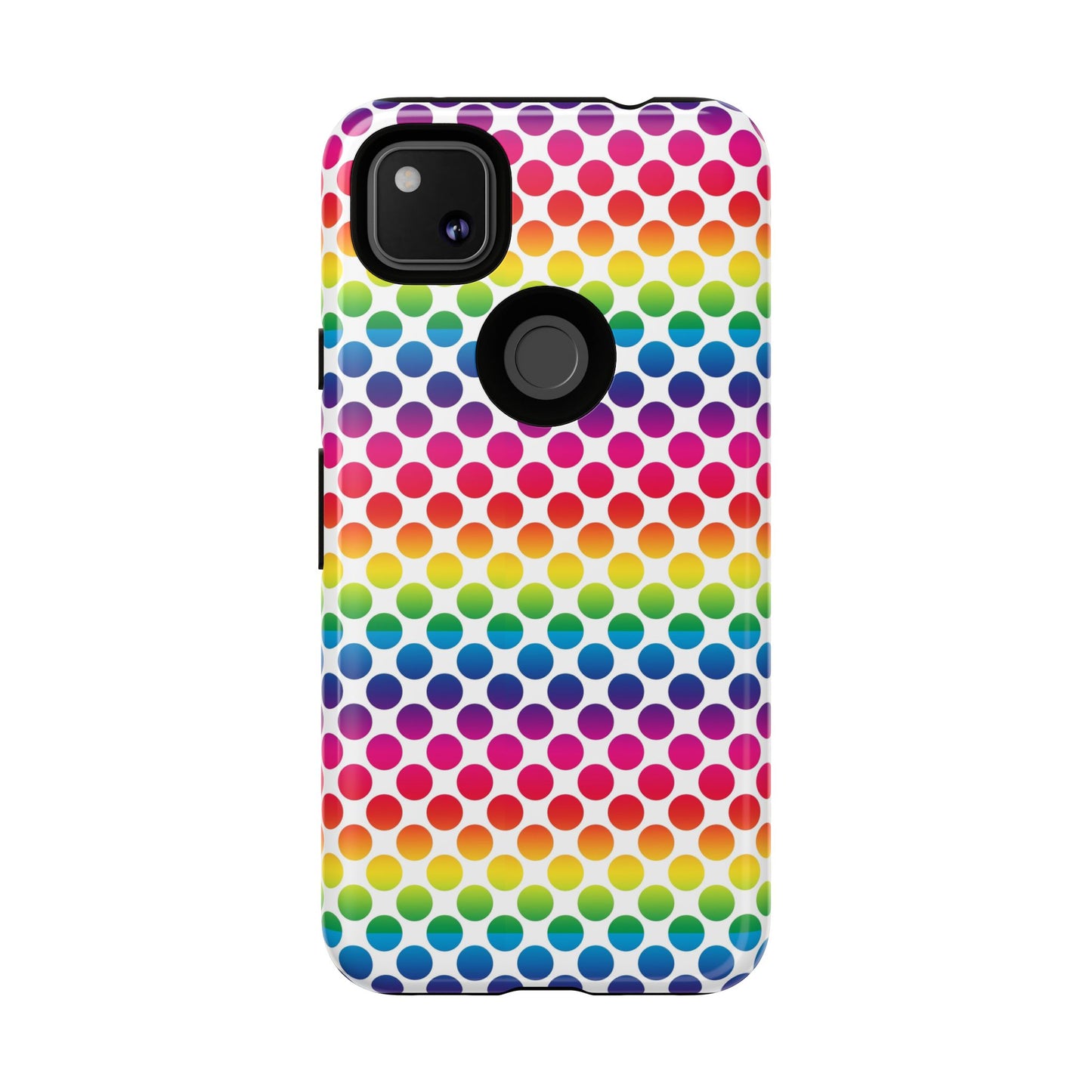 Rainbow Dot Phone Case, Colorful Phone Cover, Fun Phone Accessory, Gift for Friends, Trendy Mobile Case