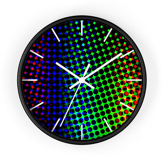 Colorful Retro Wall Clock, Modern Home Decor, Gift for Art Lovers, Unique Wall Art, Colorful Clock, Retro Style Decor