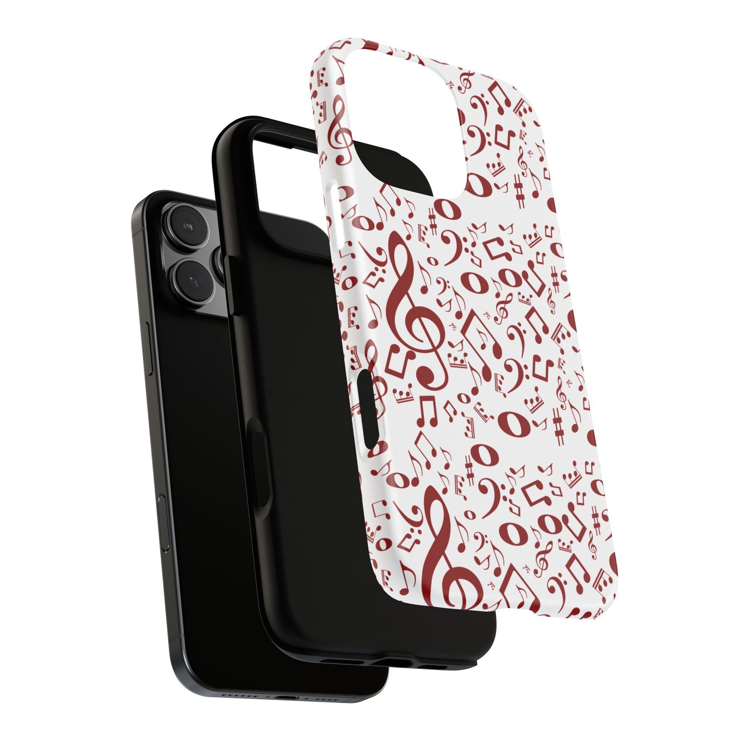 Musical Note Phone Case, Tough iPhone Cover, Gift for Musicians, Customizable, Music Lover's Accessory, Durable Phone Protection