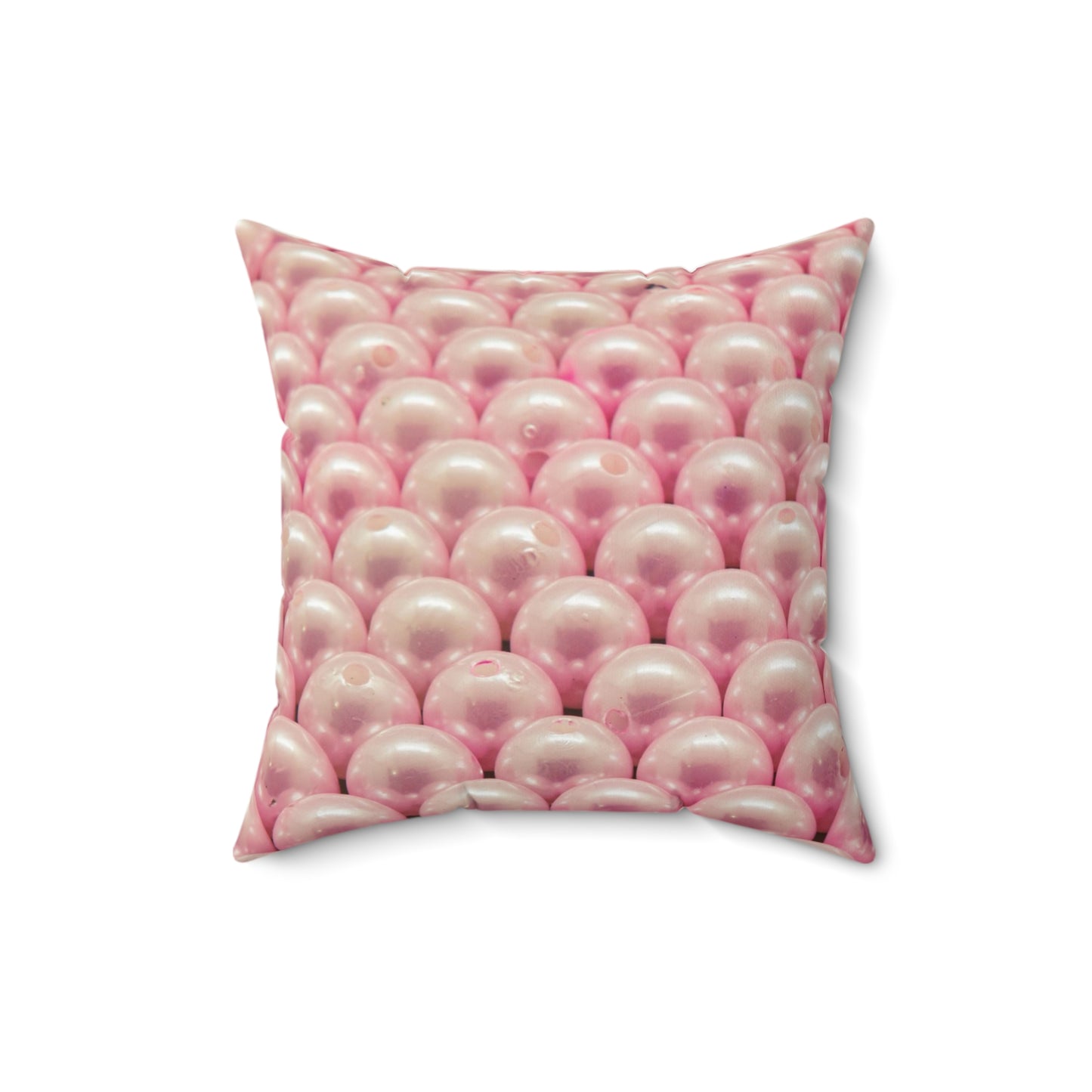 Pink Pearl Patterned Square Pillow, Decorative Cushion, Home Decor, Gift for Her, Soft Furniture Accent, Cozy Vibes