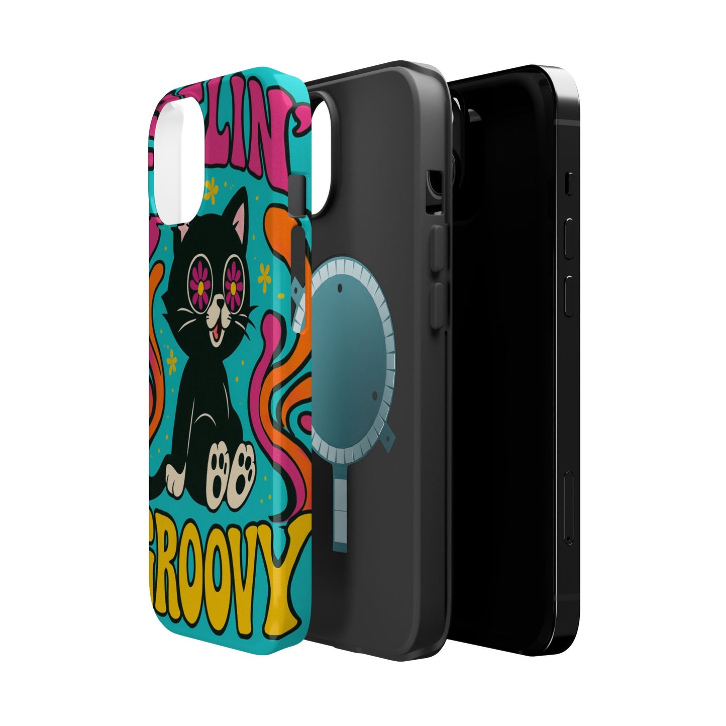 Groovy Cat Magnetic Impact-Resistant Phone Case