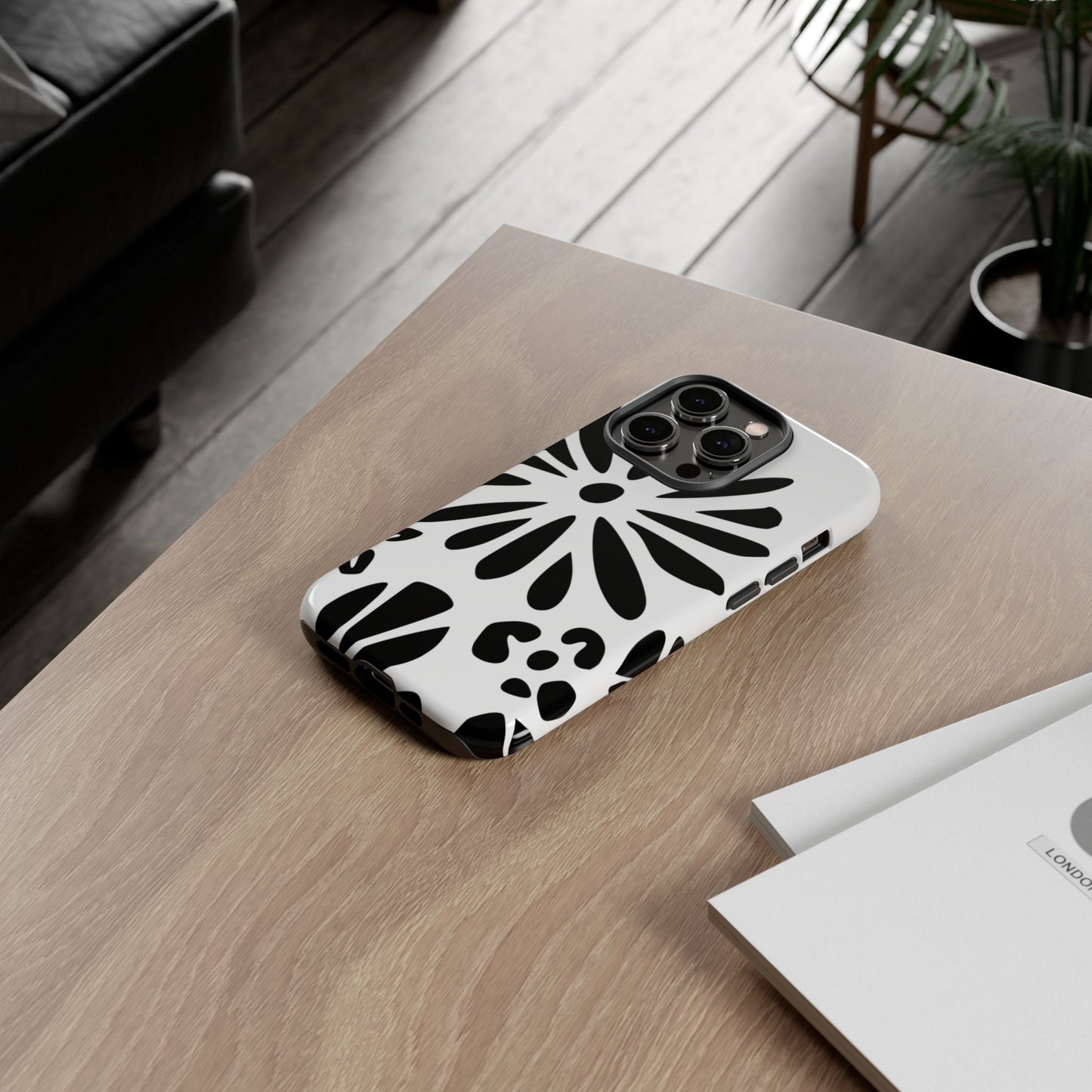 Stylish Phone Case with Floral Design, Tough Phone Cover for Her, Trendy Black and White Cell Phone Case, Unique Gift for Birthdays [...]
