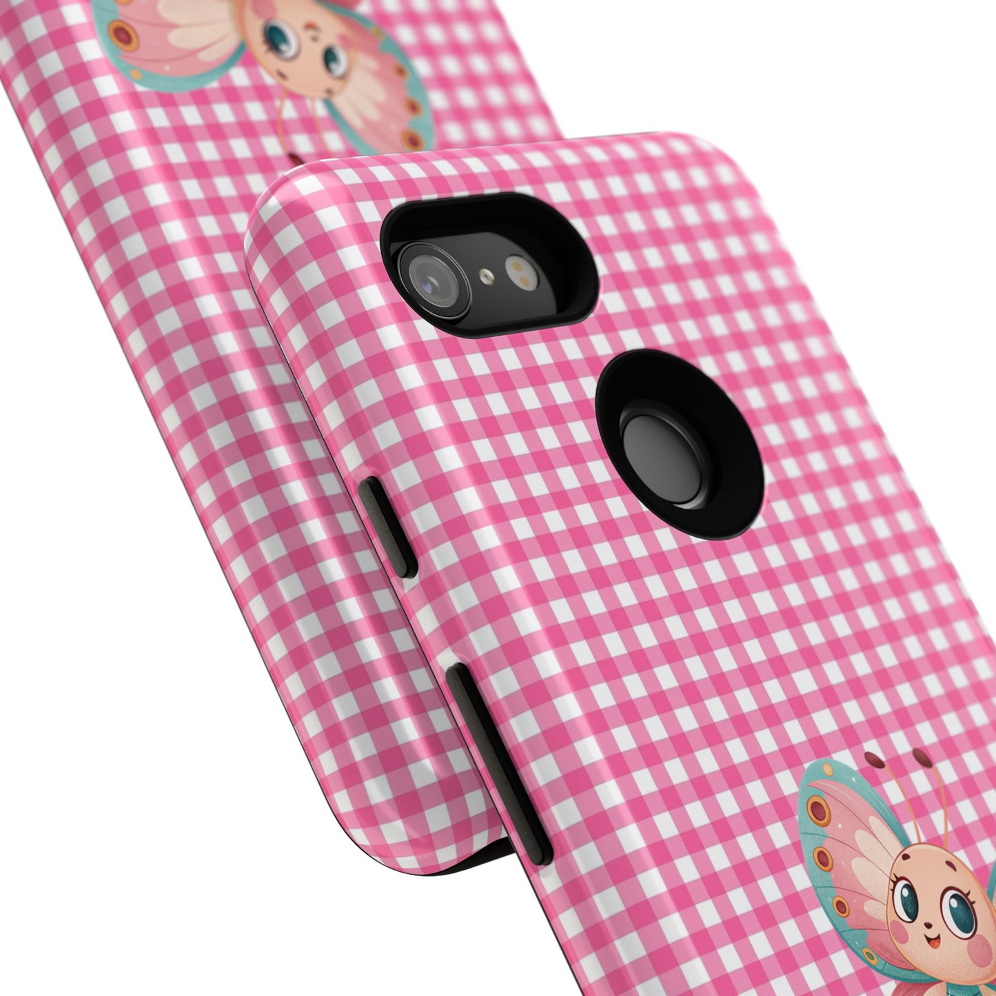 Cute Butterfly Phone Case, Tough Cases, Floral Phone Accessory, Gift for Her, Spring Fashion, Kids' Birthday Present, Pastel Aesthetic
