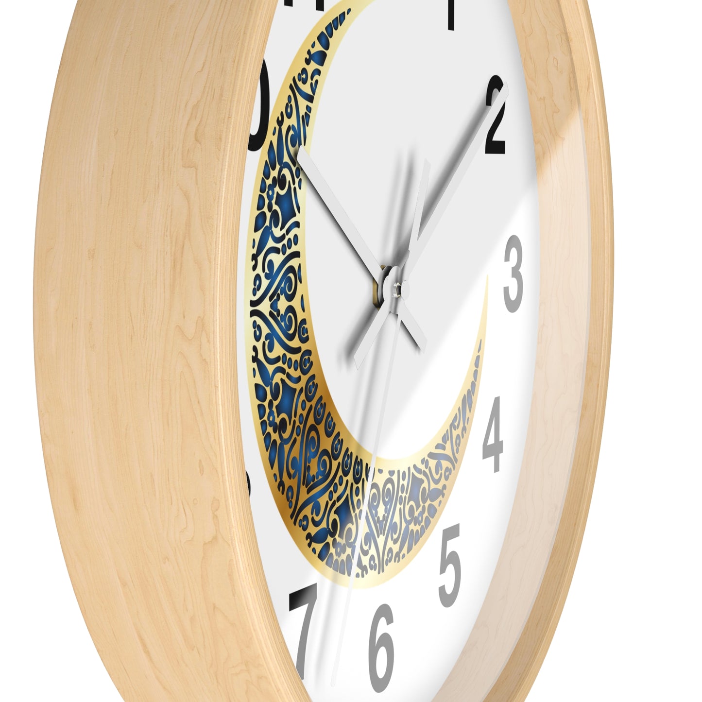 Elegant Boho Moon Phase Wall Clock, Decorative Home Clock, Unique Gift for Home Decor, Wellness, and Spiritual Spaces, Timepiece