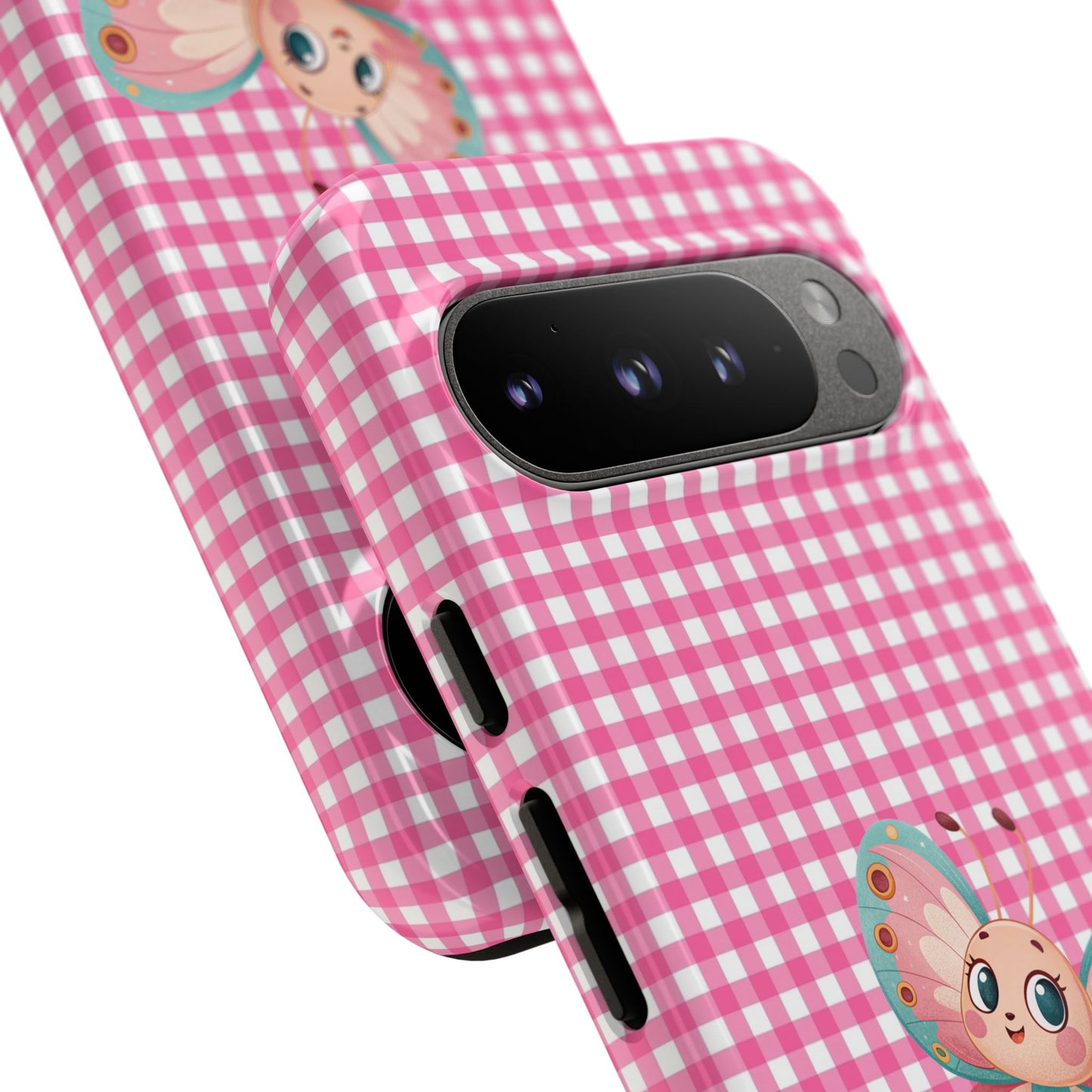 Cute Butterfly Phone Case, Tough Cases, Floral Phone Accessory, Gift for Her, Spring Fashion, Kids' Birthday Present, Pastel Aesthetic