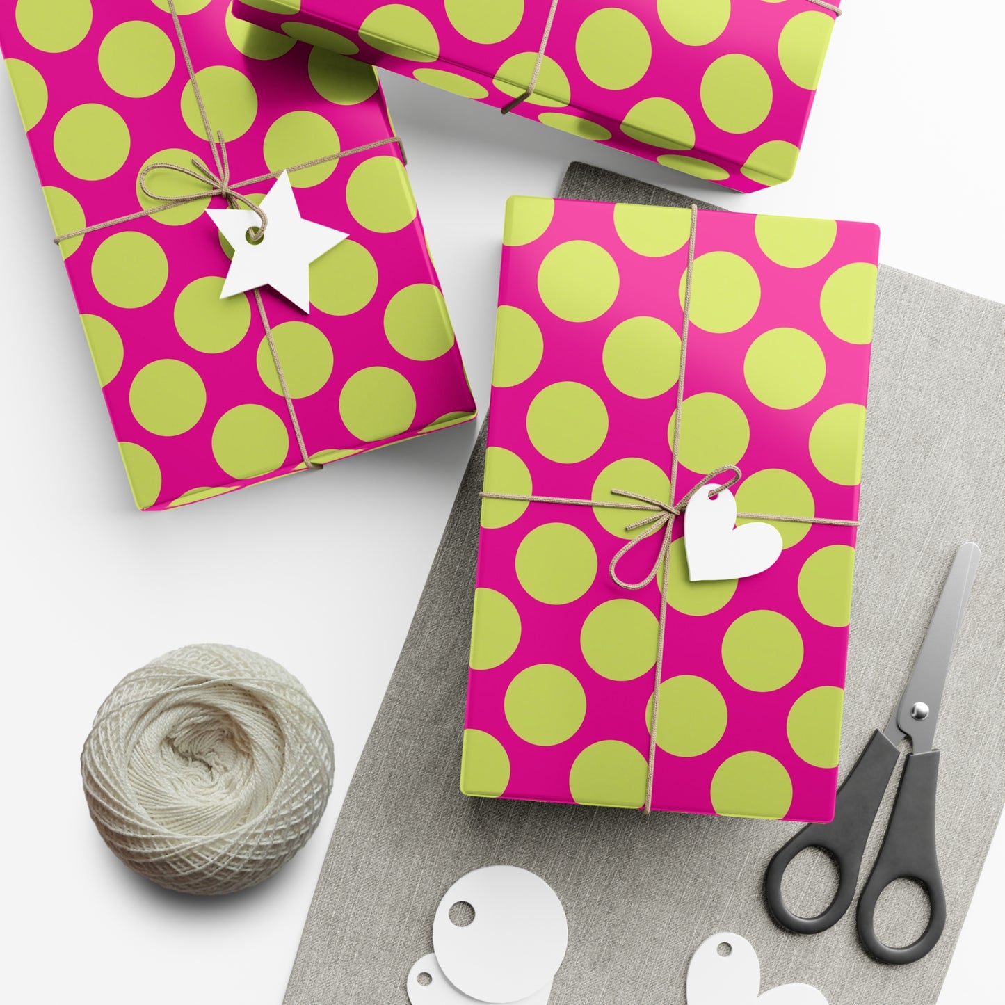 Vibrant Gift Wrap Papers with Polka Dots - Holiday & Party Wrapping, Decorative Crafting, Eco-Friendly Gift Packaging, Birthday, Wedding