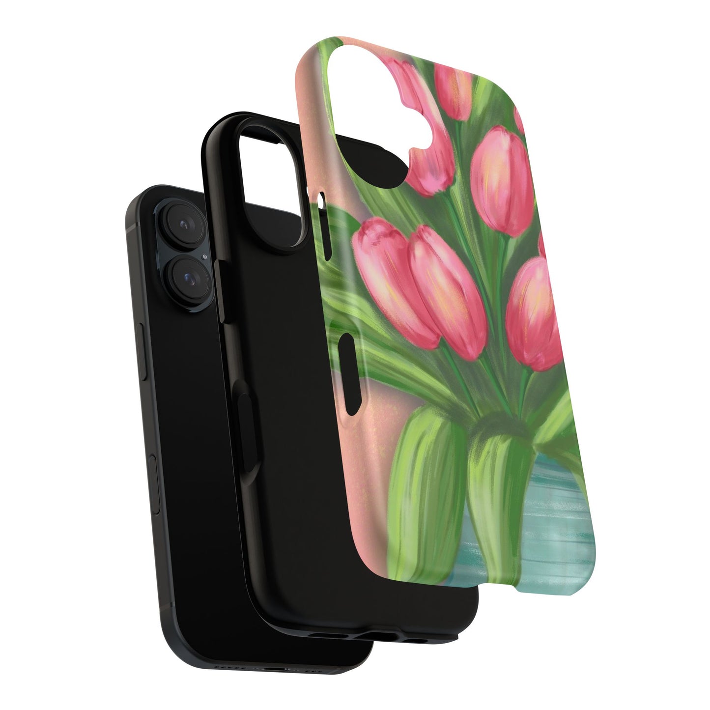 Floral Phone Case with Vibrant Tulips - Tough Cases for Garden Lovers, Spring Gifts, Nature Enthusiasts, Unique Gadget Accessories, [...]