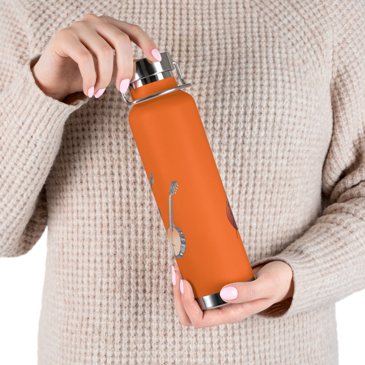 Musical Instruments Water Bottle | Copper Vacuum Insulated Bottle | Gift for Musicians, Music Lovers, Durable Travel Mug, Concert [...]
