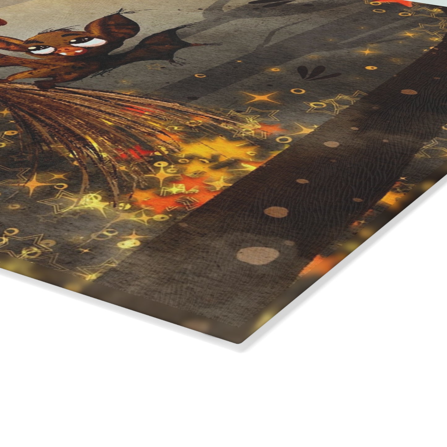 Whimsical Halloween Glass Cutting Board - Perfect for Fall Decor, Kitchen Gift, Trick or Treat, Pumpkin Lover, Halloween Party Supplies