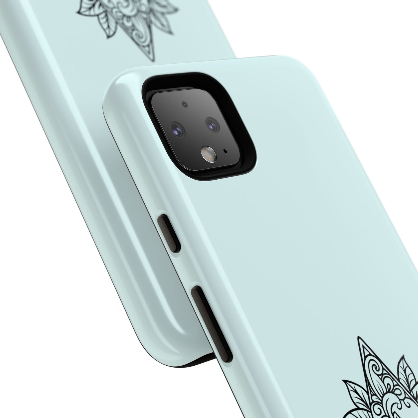 Personalized Tough Phone Case, Floral Monogram Cell Phone Cover, Custom Protective Case, Unique Gift, Birthday, Graduation