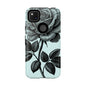 Elegant Floral Phone Case, Tough Cases for iPhones, Black Rose Design, Gift for Her, Stylish Phone Cover, Birthday Gifts