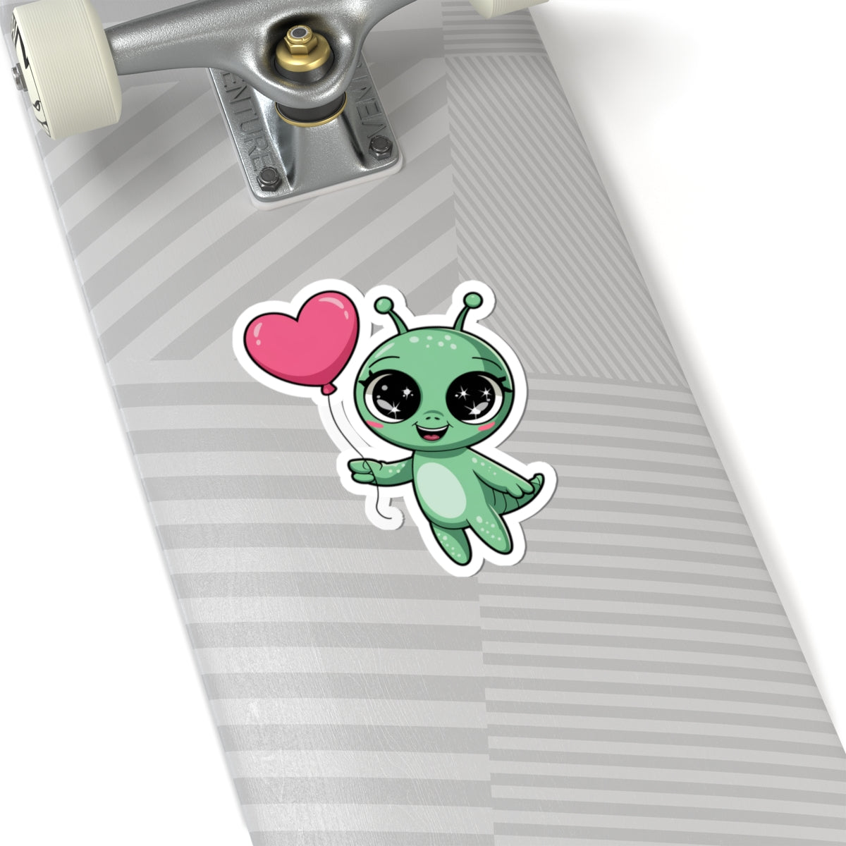 Cute Alien Kiss-Cut Stickers, Laptop Decals, Kawaii Stickers, Cute Character Stickers, Gift for Kids, Fun Party Favors