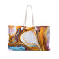 Abstract Marble Weekender Bag, Stylish Travel Tote, Beach Bag, Weekend Getaway