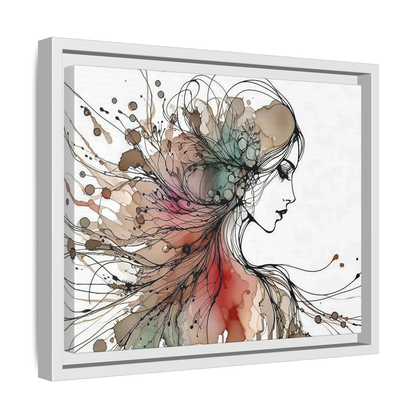 Matte Canvas, Framed (Multi-color) - Girl Whispers
